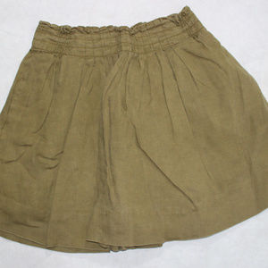 J. Crew Green Linen Skirt